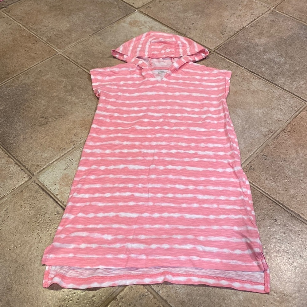 Old Navy Girls Pink and White Coverup Dress Size Large